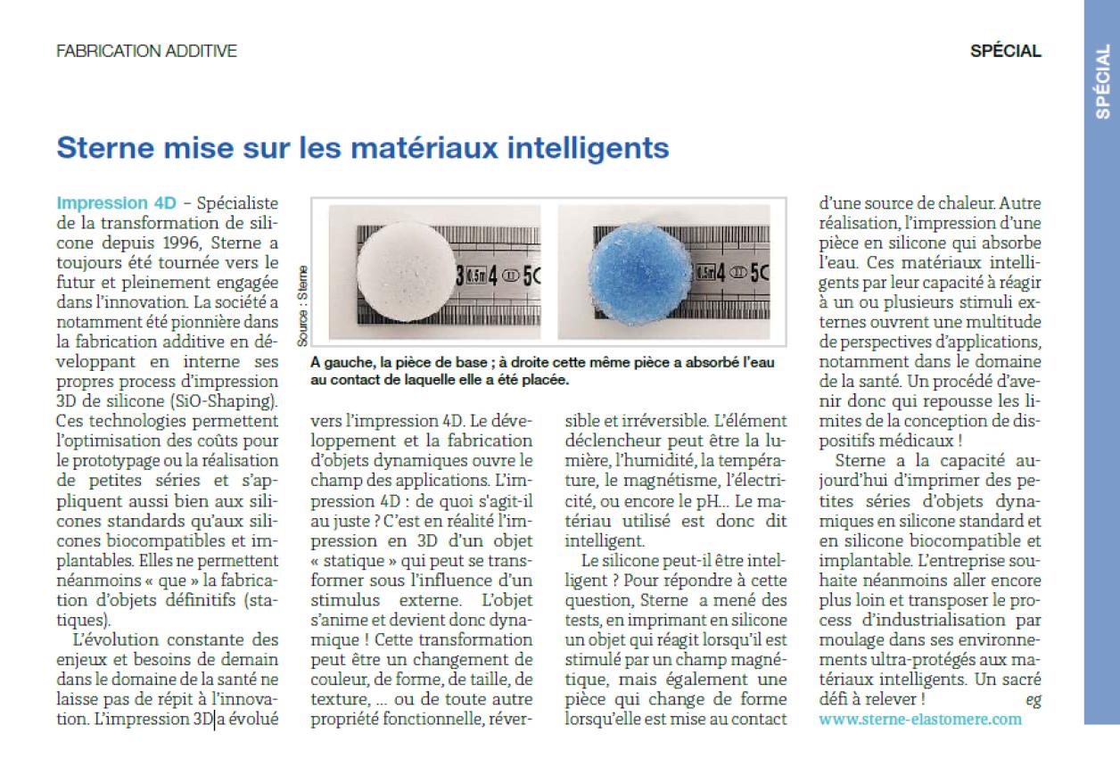 Sterne mise sur les matériaux intelligents